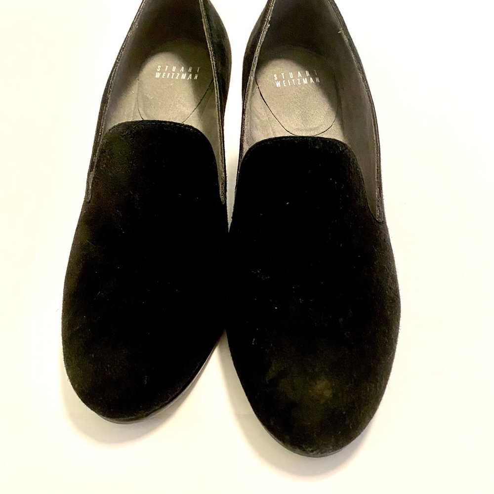 Stuart Weitzman Choked Up Black Suede Wedges Blac… - image 6
